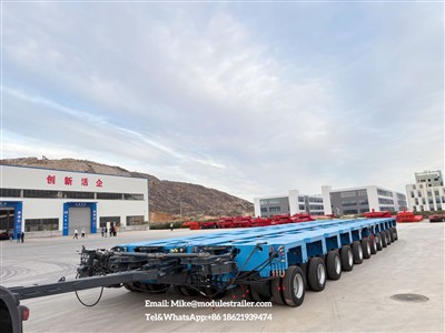 64 ašies padalinta modulinė priekaba ir tarpinė sėkmingai pristatyta klientui Filipinuose